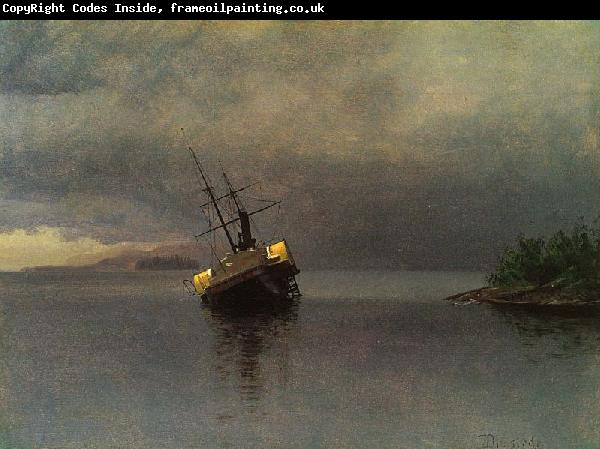Albert Bierstadt Wreck of the Ancon in Loring Bay, Alaska